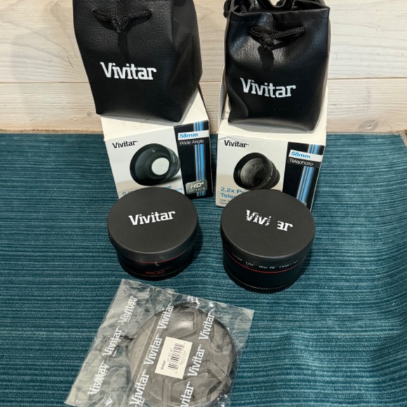 Vivitar Telephoto Lenses With And Camera Cover
